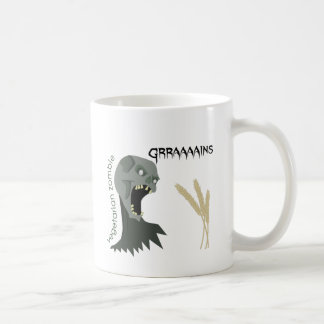 Den vegetariska zombien önskar Graaaains! Kaffemugg