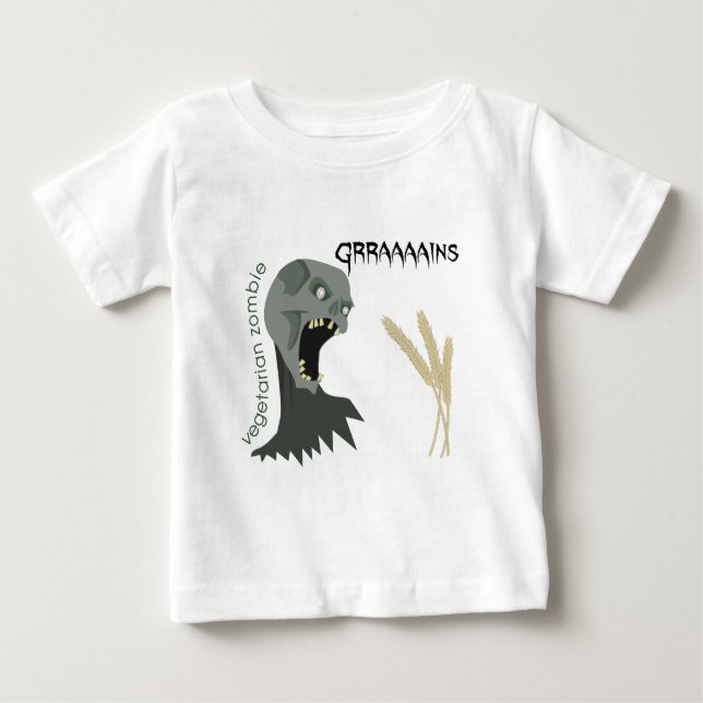 Den vegetariska zombien önskar Graaaains! T-shirt (Framsida)
