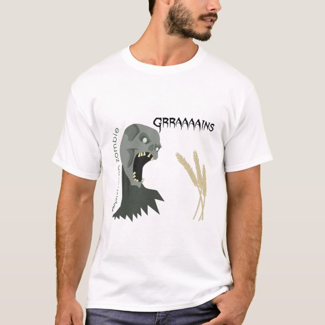 Den vegetariska zombien önskar Graaaains! Tee (Framsida)