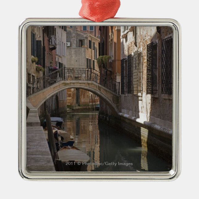 Den Venedig kanaler och stenen överbryggar Julgransprydnad Metall (Framsidan)
