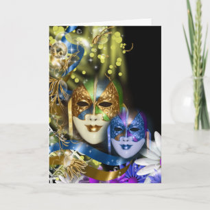 Den Venetian maskeradquinceaneraen maskerar Kort