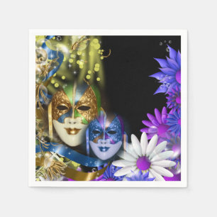 Den Venetian maskeradquinceaneraen maskerar Pappersservett