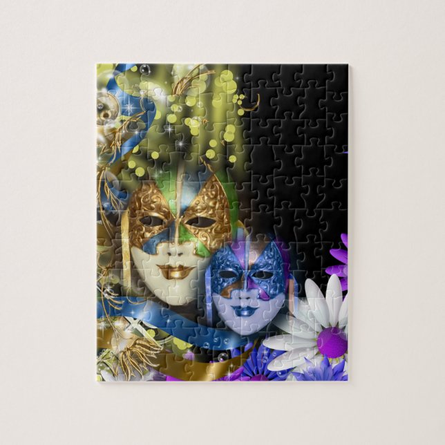 Den Venetian maskeradquinceaneraen maskerar Pussel (Vertikal)