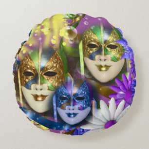 Den Venetian maskeradquinceaneraen maskerar RUNDAN Rund Kudde