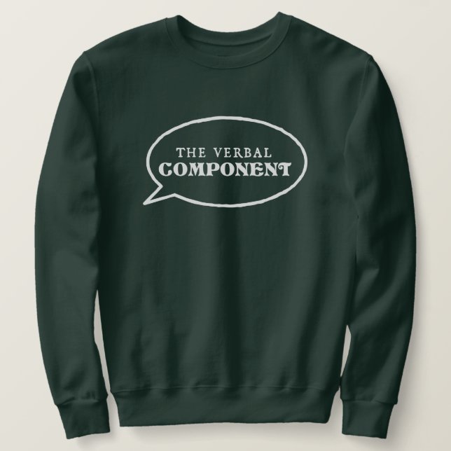 Den verbala komponentskjortan - Grönt Lång Ärmad Tröja (Design framsida)