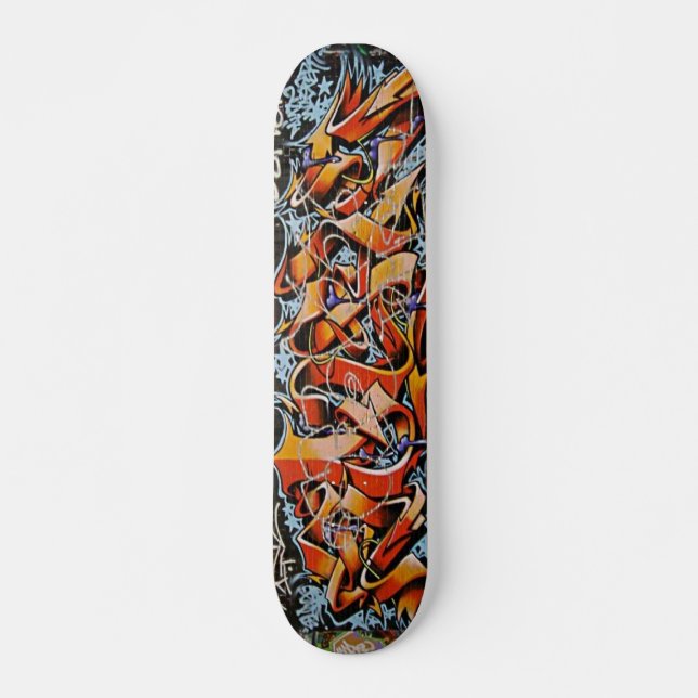 Den verkliga abstrakt grafittikonstskridskon skateboard bräda 21,5 cm (Framsida)