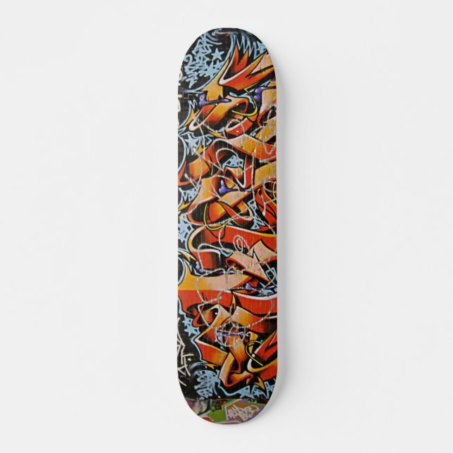 Den verkliga abstrakt grafittiväggskridskon stiger old school skateboard bräda 18 cm (Framsida)