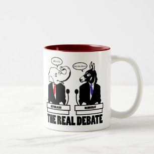 Den verkliga debattmuggen Två-Tonad mugg