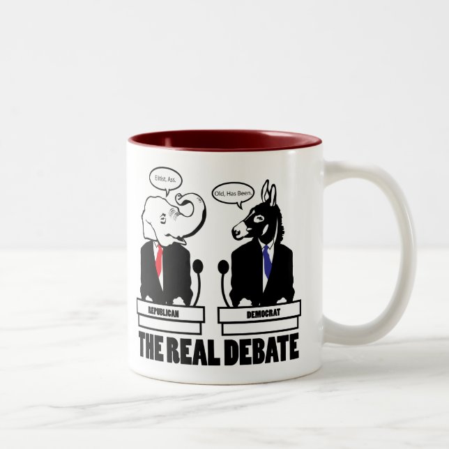 Den verkliga debattmuggen Två-Tonad mugg (Höger)