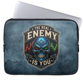 Den verkliga fienden är du Blue Grunge Laptop Fodral