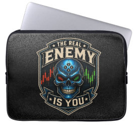 Den verkliga fienden är du Svart Grunge Laptop Fodral
