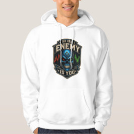 Den verkliga fienden är du Trader Psykologi Skalle Hoodie