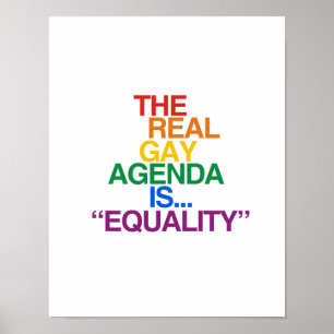 DEN VERKLIGA GAY AGENDA POSTER
