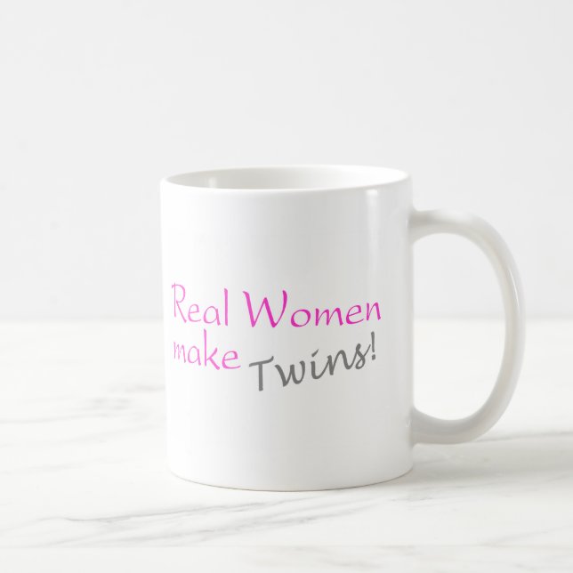 Den verkliga kvinnan gör twillingar (rosor) kaffemugg (Höger)