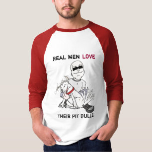 Den verkliga manar älskar deras gropbulls. tee