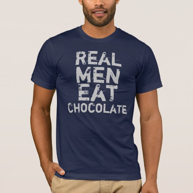 Den verkliga manar äter choklad t shirt (Framsida)