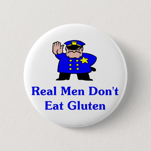 Den verkliga manar äter inte Gluten Knapp (Framsida)