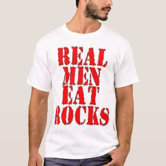 Den verkliga manar äter stenar t-shirt