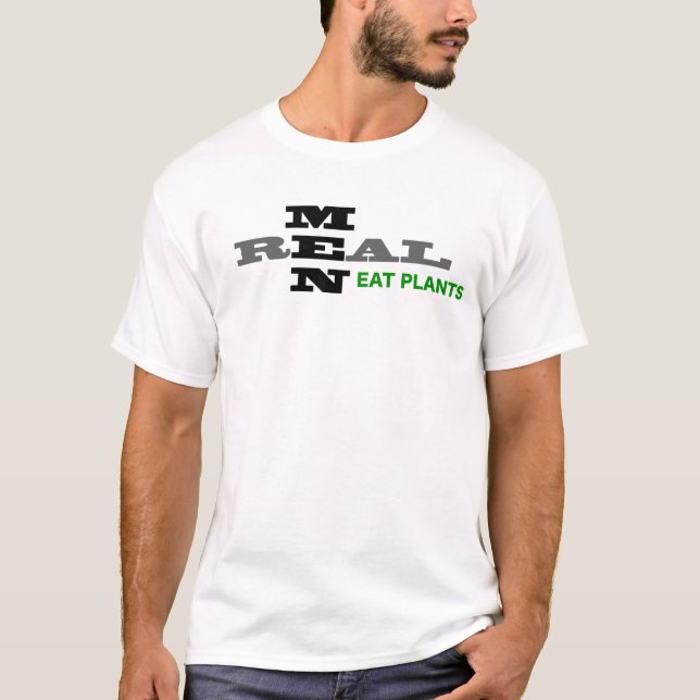 Den verkliga manar äter tshirten för växter 2 tee shirt (Framsida)