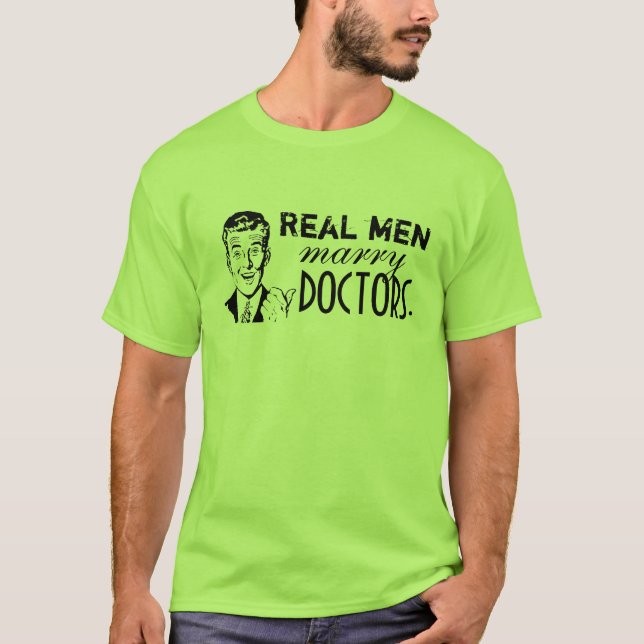 Den verkliga manar att gifta sig doktorer tee shirt (Framsida)