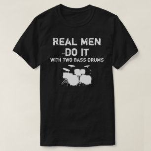 Den verkliga manar gör det - basfiolen trummar t-shirt