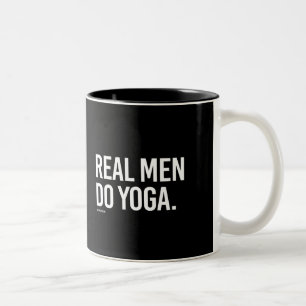 Den verkliga manar gör yoga - Yogakondition - Två-Tonad Mugg