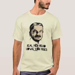 Den verkliga manar läste den Mises T-tröja T-shirt