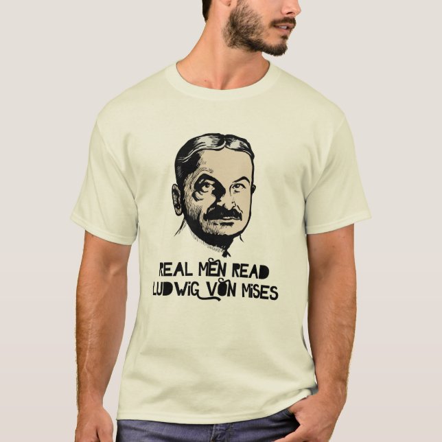 Den verkliga manar läste den Mises T-tröja T-shirt (Framsida)