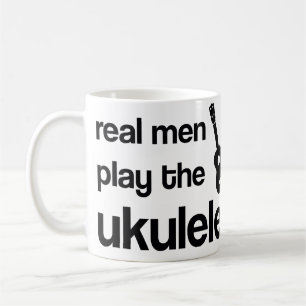 DEN VERKLIGA MANAR LEKER UKULELEN KAFFEMUGG