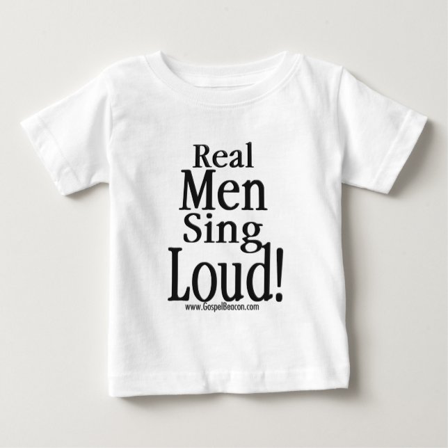Den verkliga manar sjunger högt t-shirt (Framsida)