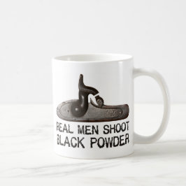 Den verkliga manar skjuter svart pudrar, uppsätta kaffemugg