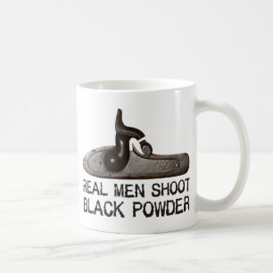 Den verkliga manar skjuter svart pudrar, uppsätta kaffemugg