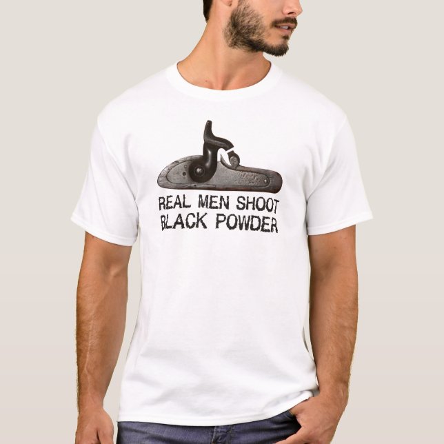 Den verkliga manar skjuter svart pudrar, uppsätta t-shirt (Framsida)