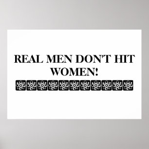 DEN VERKLIGA MANAR SLÅR INTE KVINNAAFFISCHEN! POSTER