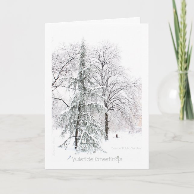 Den verkliga "nutiden" är närvaro: Helgdag Yuletid Helgkort (Framsida)