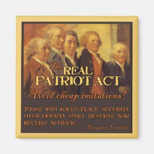 Den verkliga patrioten agerar, founding fathers magnet