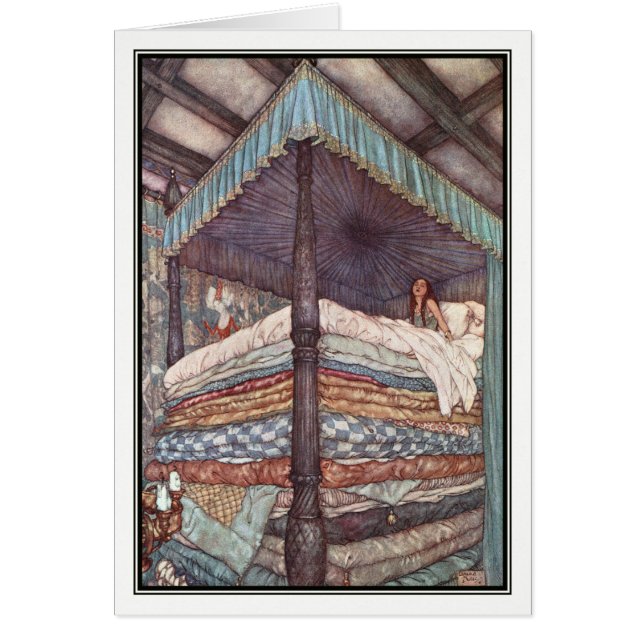 Den verkliga princessen av Edmund Dulac Hälsningskort (Framsidan)