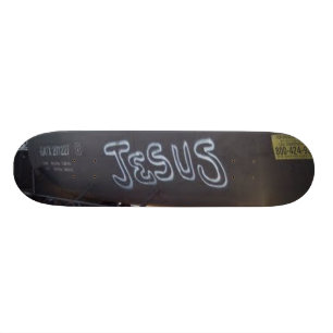 Den verkliga tåggrafittiJesus skridskon stiger Mini Skateboard Bräda 18,7 Cm