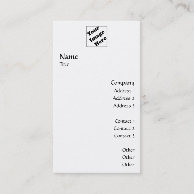 Den vertikala logotypen slätar 2 visitkort (Framsida)