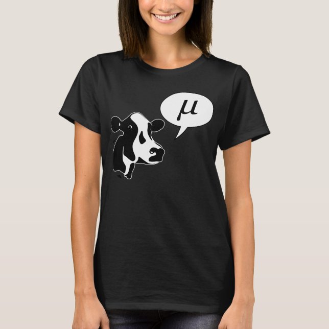 Den vetenskapliga kon går Mu Tee Shirt (Framsida)