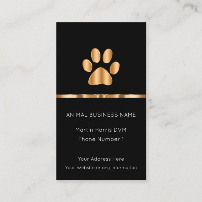 Den veterinär- kontorstidsbeställningen Cards Visitkort (Framsida)