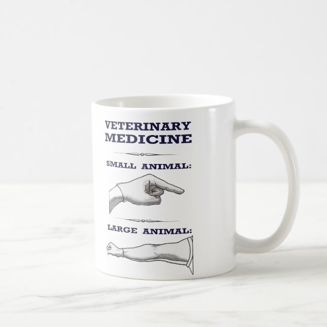 Den veterinär- muggen som är stor vs. litet djur, kaffemugg (Höger)