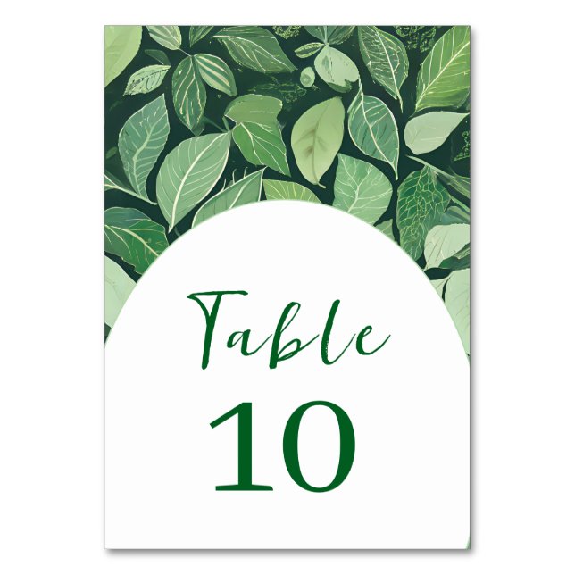 Den vidriga Grönten Löv Bröllop Bordsnummer (Framsidan)