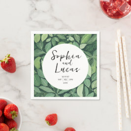 Den vidriga Grönten Löv Bröllop Pappersservett