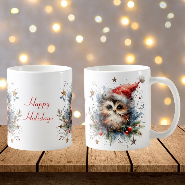 Den vidriga julen Uggla Kaffemugg (Skapare uppladdad)