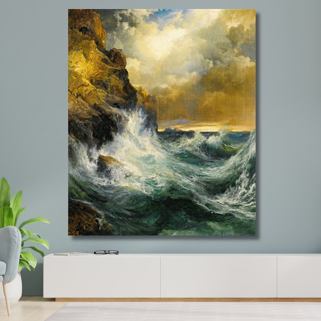 Den vikande vågen av Moran, 1909 Canvastryck (Skapare uppladdad)