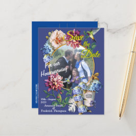 Den viktorianska era blomstermålningen i akvarell meddelande vykort