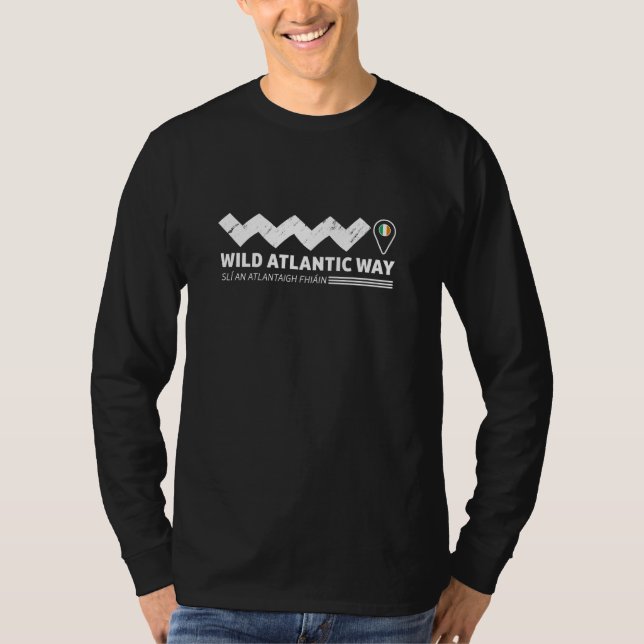 Den vild atlantiska vägen, förbindelsevägen längs  t shirt (Framsida)