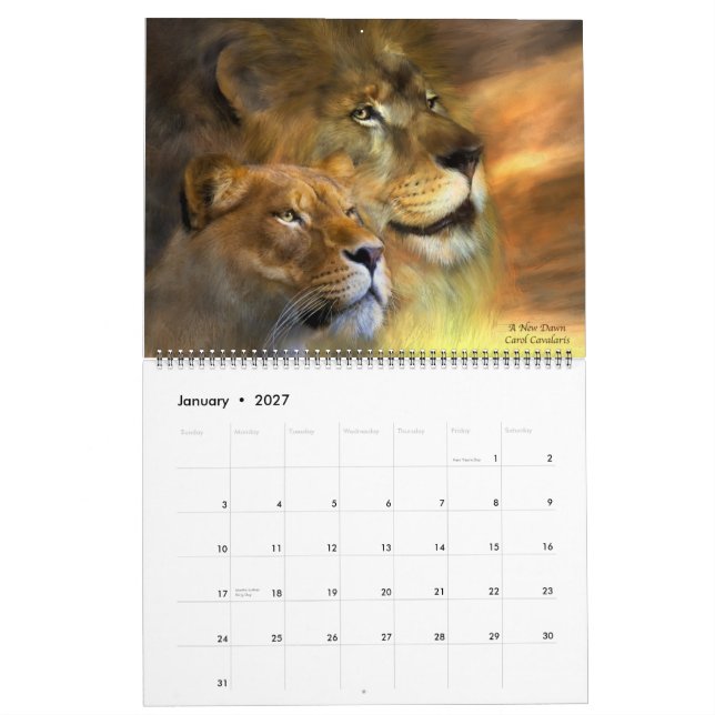 Den Vild Lejon Art-kalendern 2015 Kalender (Jan 2027)
