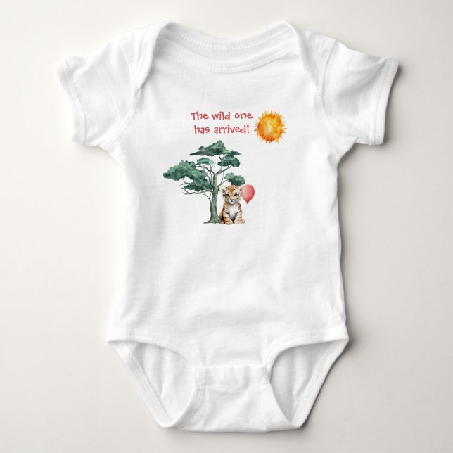  Den vilda är här! (Flicka Tiger Baby Lejon) T Shirt (Framsida)
